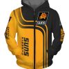 NBA Phoenix Suns Yellow Black Curves Zip Up Hoodie