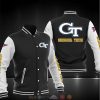 NCAA Georgia Tech Yellow Jackets Black White Baseball Jacket