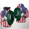 NCAA Hawaii Rainbow Warriors US Flag Pullover Hoodie