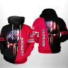 NBA Houston Rockets US Flag Punisher Skull Pullover Hoodie