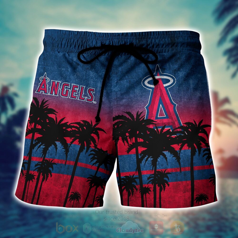 MLB Los Angeles Angels Coconut Tree Men Beach Shorts