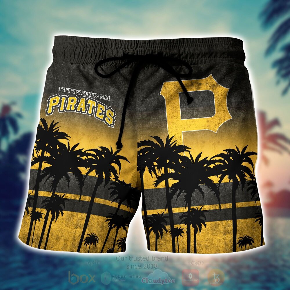 MLB Pittsburgh Pirates Coconut Tree Men Beach Shorts MLB Pittsburgh Pirates Coconut Tree Men Beach Shorts