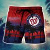 MLB Washington Nationals Coconut Tree Men Beach Shorts