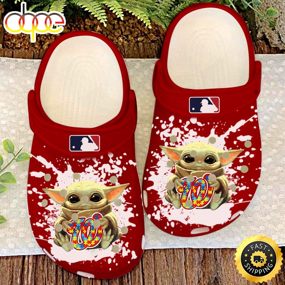 MLB Washington Nationals Baby Yoda Crocs
