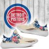 NBA Detroit Pistons Cream Blue Scratch Yeezy Boost Sneakers