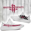 NBA Houston Rockets White Red Scratch Yeezy Boost Sneakers