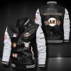 MLB San Francisco Giants Black White Leather Bomber Jacket