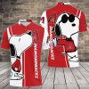MLB Arizona Diamondbacks Red White Snoopy Polo Shirt