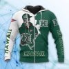 NCAA Hawaii Rainbow Warriors Skull Zip Up Hoodie