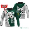 NCAA Hawaii Rainbow Warriors Snoopy Custom Name Pullover Hoodie