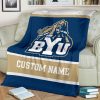 NCAA Brigham Young Cougars Custom Name Fleece Blanket