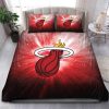 NBA Miami Heat Red Black Gradient Bedding Set