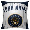 MLB Milwaukee Brewers Jersey Custom Name Square Pillow Case