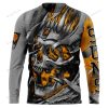 NBA Phoenix Suns Custom Name Number Gray Yellow Smoke Skull Sweatshirt