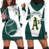 MLB Oakland Athletics Green White Women Hoodie Dress