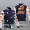 NBA Phoenix Suns Navy Blue White Baseball Jacket