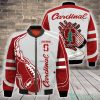 NCAA Stanford Cardinal Custom Name Flame Ball Bomber Jacket