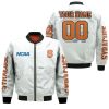 NCAA Syracuse Orange Custom Name Number White Bomber Jacket