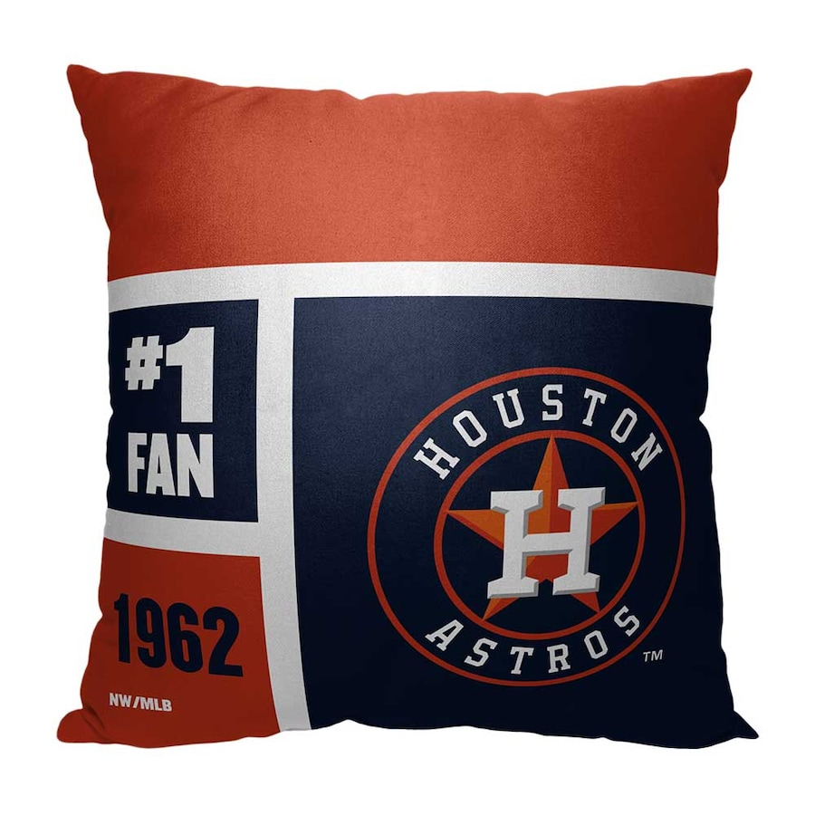 MLB Houston Astros Colorblock Custom Name Square Pillow Case