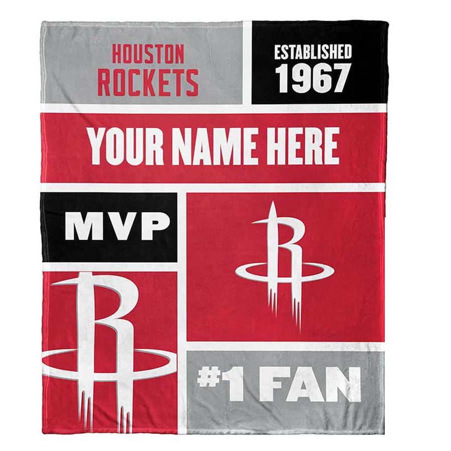 NBA Houston Rockets Custom Name Fleece Blanket NBA Houston Rockets Custom Name Fleece Blanket