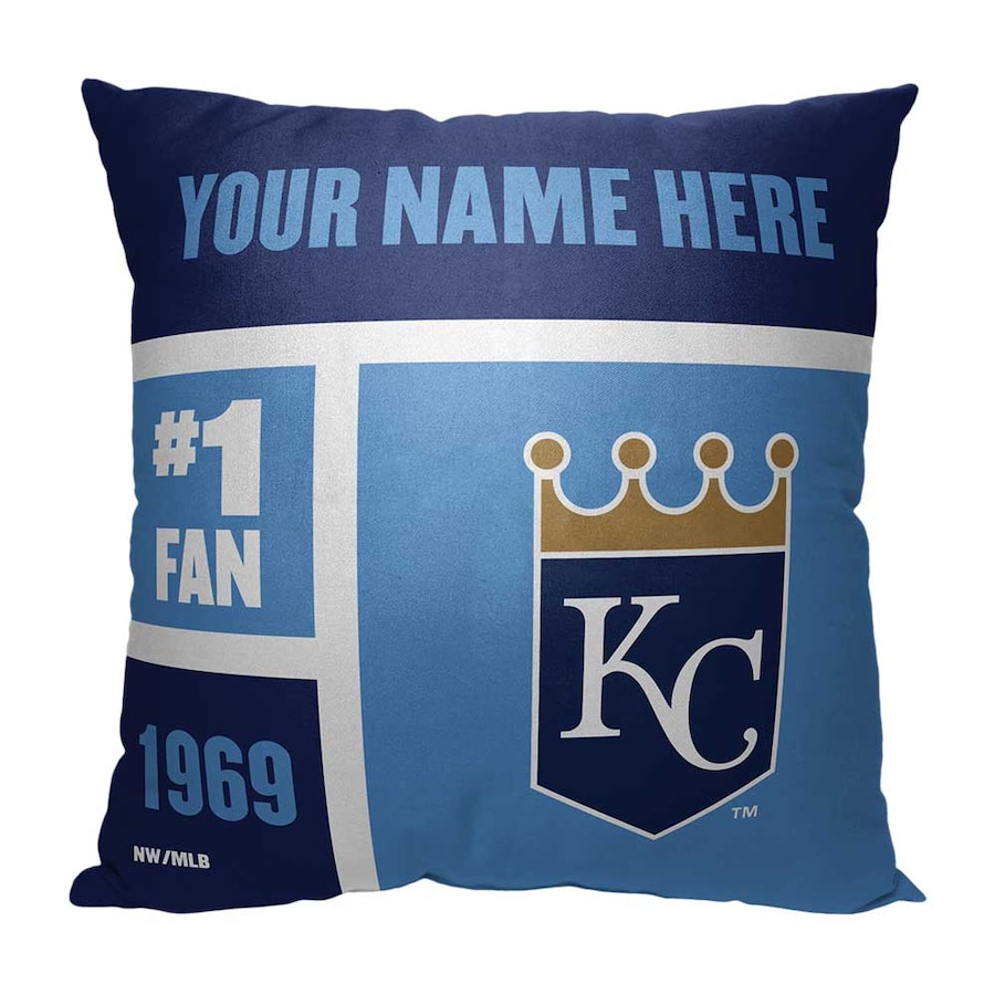 MLB Kansas City Royals Colorblock Custom Name Square Pillow Case