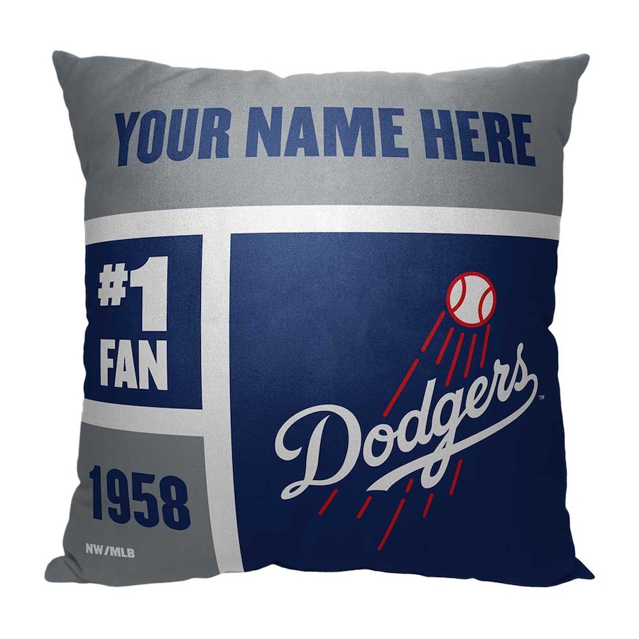 MLB Los Angeles Dodgers Colorblock Custom Name Square Pillow Case MLB Los Angeles Dodgers Colorblock Custom Name Square Pillow Case