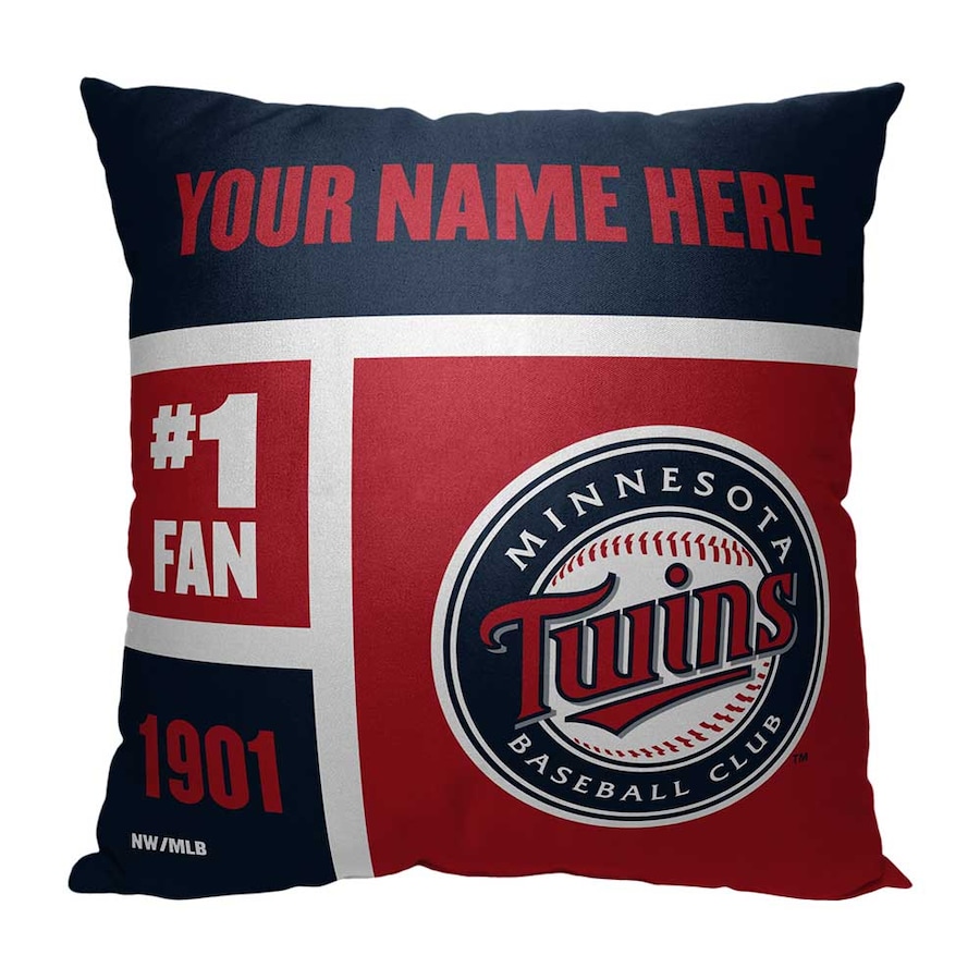 MLB Minnesota Twins Colorblock Custom Name Square Pillow Case MLB Minnesota Twins Colorblock Custom Name Square Pillow Case