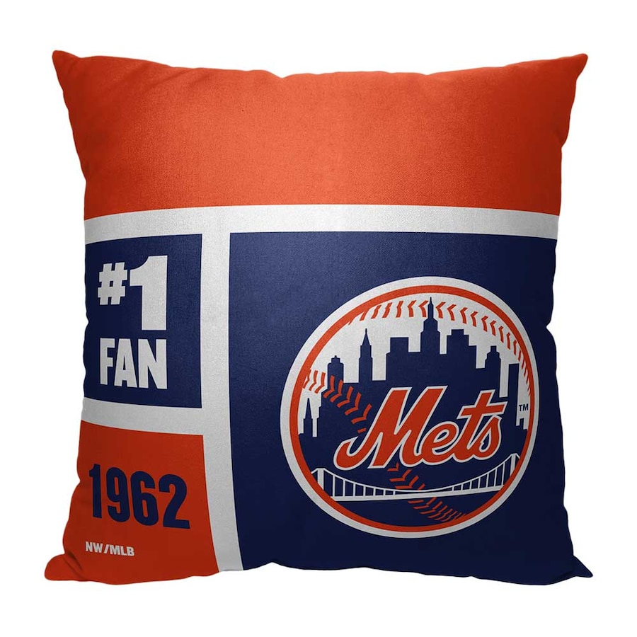 MLB New York Mets Colorblock Custom Name Square Pillow Case MLB New York Mets Colorblock Custom Name Square Pillow Case