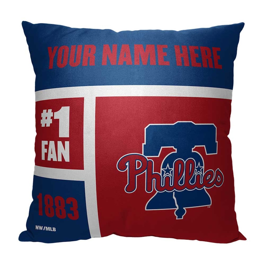 MLB Philadelphia Phillies Colorblock Custom Name Square Pillow Case MLB Philadelphia Phillies Colorblock Custom Name Square Pillow Case