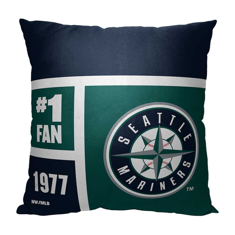 MLB Seattle Mariners Colorblock Custom Name Square Pillow Case MLB Seattle Mariners Colorblock Custom Name Square Pillow Case