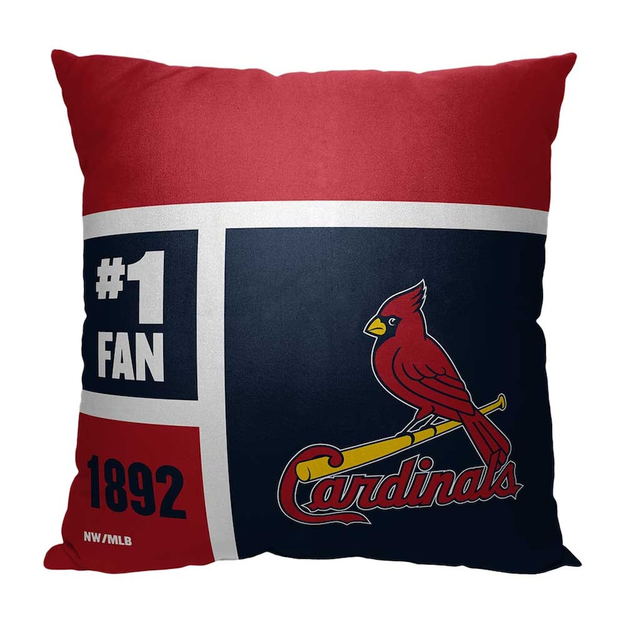 MLB St. Louis Cardinals Colorblock Custom Name Square Pillow Case