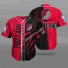 NBA Portland Trail Blazers Red Black Scratch Baseball Jersey