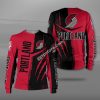 NBA Portland Trail Blazers Red Black Scratch Sweatshirt