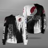 NBA Portland Trail Blazers Black White Brush Sweatshirt