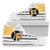 MLB Pittsburgh Pirates Flag Rugby High Top Shoes