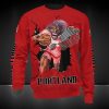 NBA Portland Trail Blazers Red Zombie Scratch Sweatshirt