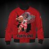 NBA Portland Trail Blazers Red Zombie Scratch Bomber Jacket