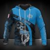 NBA Orlando Magic Blue Black Skull Zip Up Hoodie