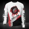 NBA Portland Trail Blazers White Red Pulling Hand Sweatshirt