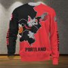 NBA Portland Trail Blazers Red Black Mascot Sweatshirt