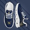 NCAA Navy Midshipmen Custom Name Stylish Graffiti Max Soul Shoes