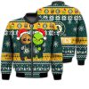 MLB Oakland Athletics Baby Groot And Grinch Ugly Christmas Bomber Jacket