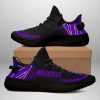NCAA Northwestern Wildcats Black Violet Yeezy Boost Sneakers