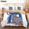 MLB Detroit Tigers Big Logo In White Bedding Set