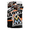 MLB Miami Marlins Colorful Shine Amazing Bedding Set