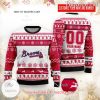 MLB Atlanta Braves Custom Name Number Ugly Christmas Sweater