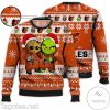 MLB Baltimore Orioles Baby Groot And Grinch Ugly Christmas Sweater