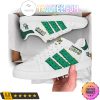 NCAA Baylor Bears White Green Stripes Stan Smith Shoes