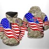 NCAA Louisiana Tech Bulldogs US Flag Camo Veteran Pullover Hoodie