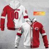 MLB Cincinnati Reds Custom Name Number Mix Jersey Pullover Hoodie